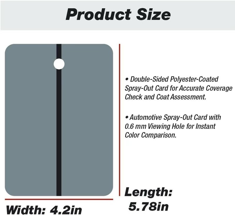 LAUCO Metal Spray Out Cards – White & Medium Grey Automotive Color Matching Test Panels – 4" x 6" Spray Out Sample Cards – (50 Pack) - Image 3